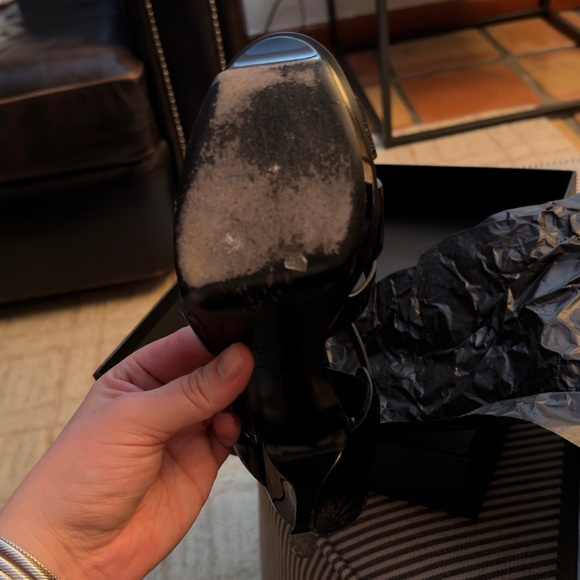 Saint Laurent tribute T-strap platform sandal heels - Picture 9 of 16